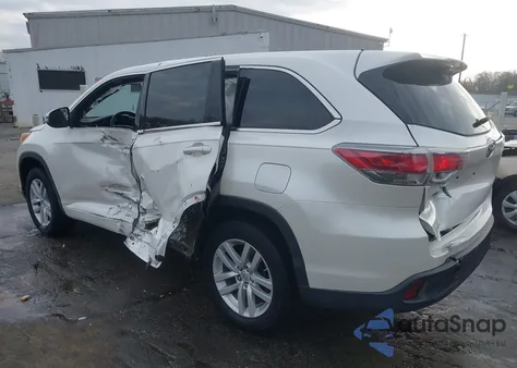 2014 Toyota Highlander Le z USA, uszkodzony, nr VIN 5TDZARFHXES005958